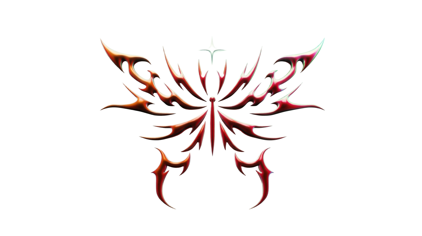VoiceForge fire butterfly emblem